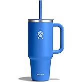 Hydro Flask Travel Tumbler with Handle, Lid and Straw - Insulated Stainless Steel in 40 Oz Cascade