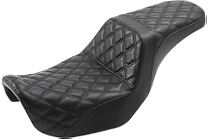 PEGSTREAMLINER Motocycle Seat Driver & Passenger Seat Fit for Harley Dyna Wide Glide Low Rider Street Bob Fat Bob FXDF Super Glide Custom FXDC 2006-2017 Switchback Back Stitching