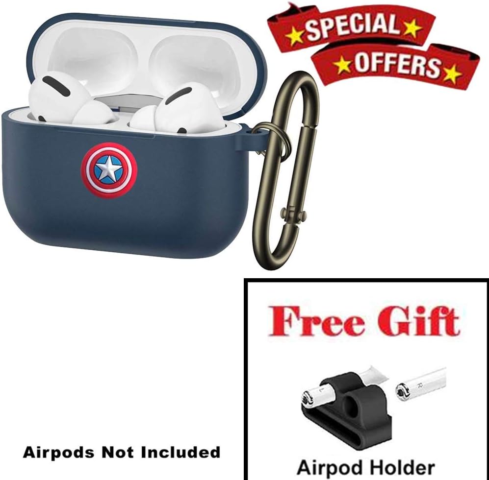 CellFAther® Protective Cover for AirPods Pro Case Bounce Carrying Cases with Keychain for 2019 AirPods Pro Charging Case…