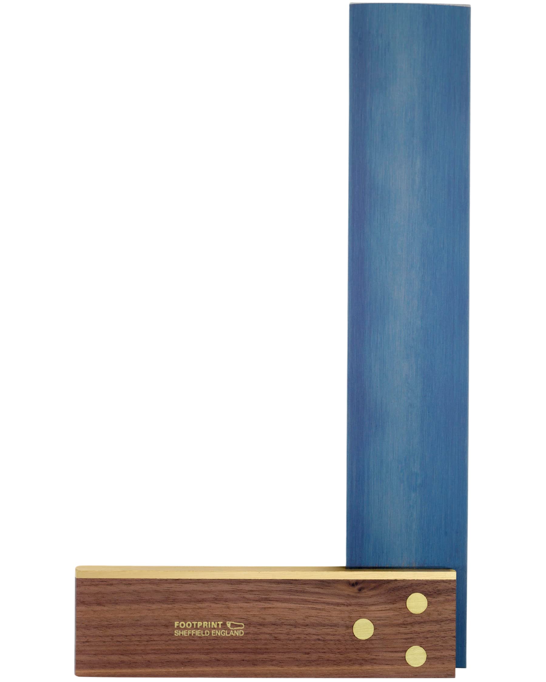 Footprint Tools 9" Walnut Carpenters Square - Anti-Rust Chemically Blued Hardened Steel Blade. Walnut Stock Highly Resistant to Wear and Tear. Mark and Check Right Angles in Woodwork and Carpentry.