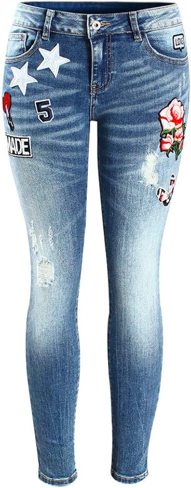 flower patch jeans