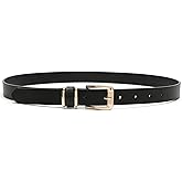 Earnda Women's Skinny Waist Belts for Jeans Dress, PU Leather Pin Buckle Thin Belt
