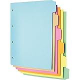 Mano 71585, Divisória Fichário Papel, Multicolor, Pacote de 6, 33.60 x 24 cm