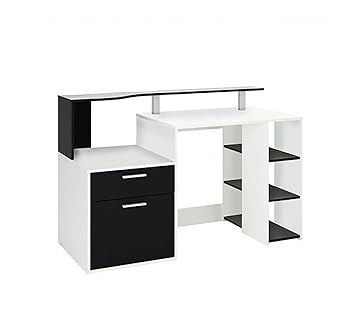 Aprodz Berlin Office Desk (Black And White)