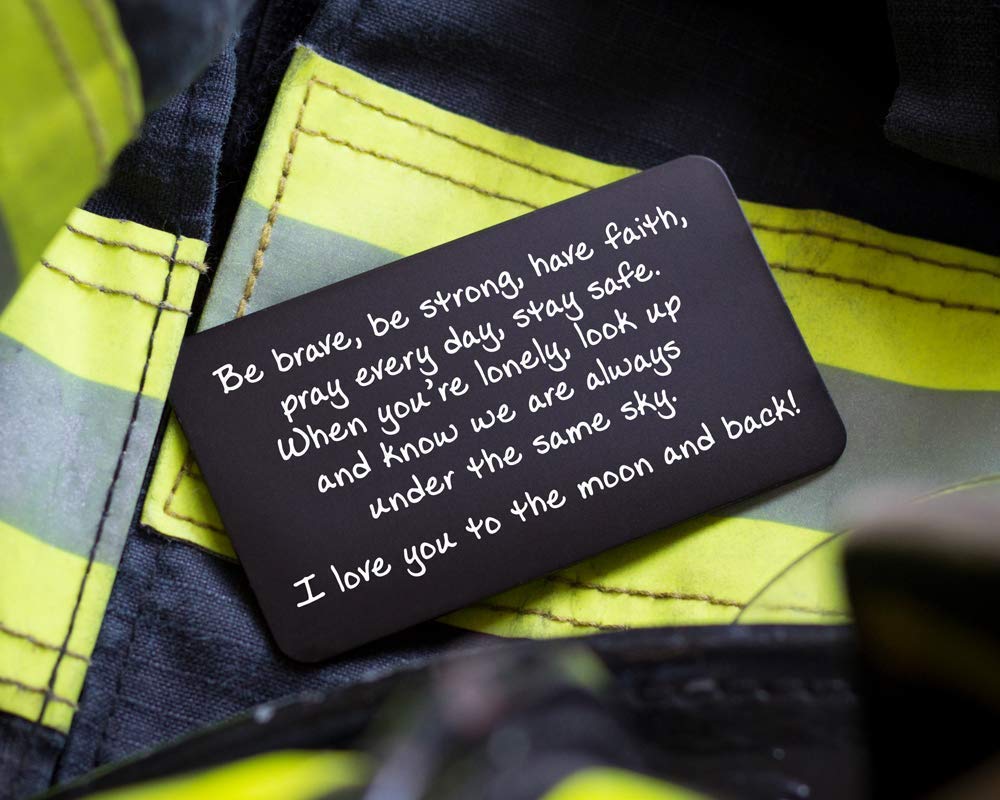 Amazon Com Deployment Gift Wallet Insert Metal Wallet Card Love