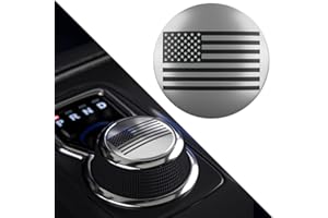 GRIDREADY Stainless Steel Shift Knob Badge for 2013-2020 Ram 1500 Accessories Also fits Rebel. Shifter Trim Plate Compatible with 2019-2020 2500 Trucks and 2014-2017 Dodge Durango