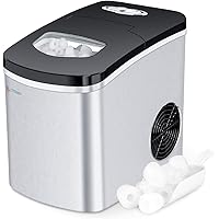 LITBOOS Portable Ice Maker Machine for Countertop, 9 Bullet Ice Cube Ready in 7-9 Mins, 26 lbs/24H Production, Electric…