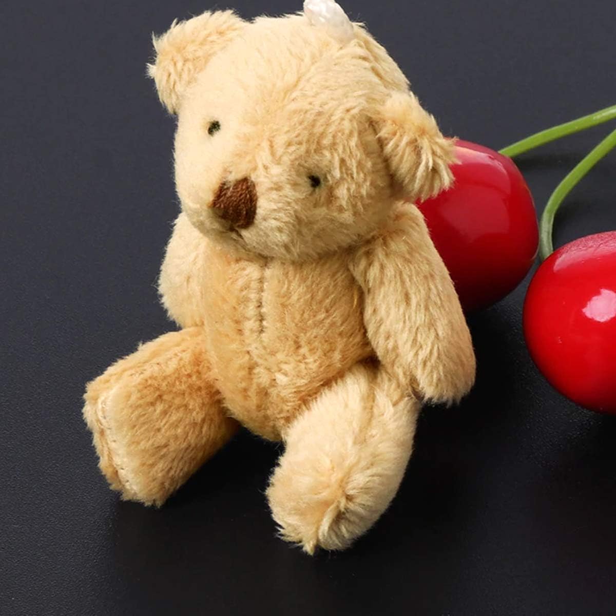 KUDES 12Pcs 6CM Mini Joint Teddy Bear Stuffed Animal Plush Toys Wedding Gift Box Doll Toy for Birthday Cake Wedding Decorations Party Favors Supplies Bag Charm DIY Accessory (12 PCS Bear): Toys & Games