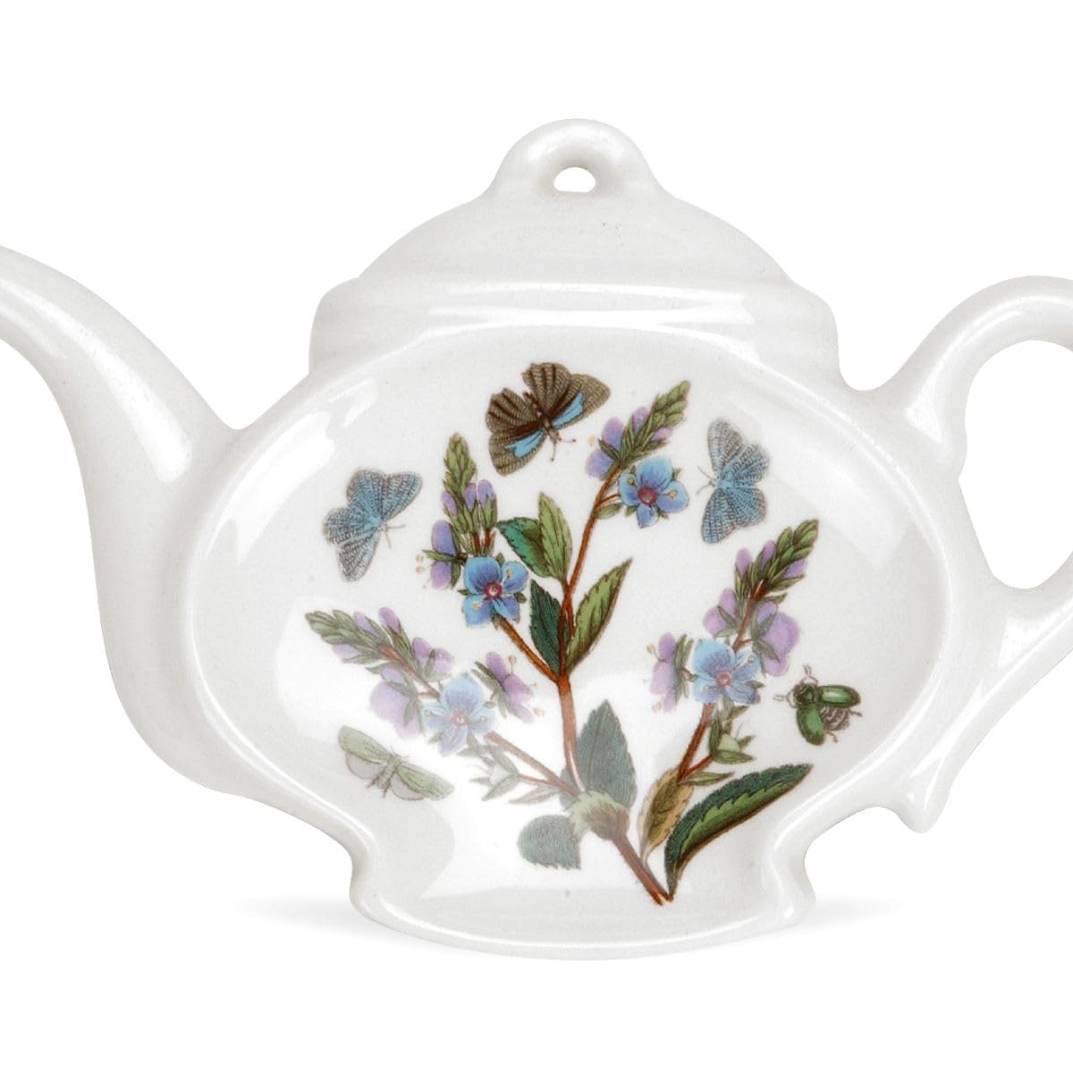 Portmeirion BG07190 Botanic Garden Teabag Tidy/Spoon Rest Single, Ceramic, White,5.5 Inches
