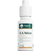 Genestra Brands D3 K2 Mulsion - Vitamin D3 & Vitamin K2 - For Healthy Bones & Teeth - Calcium & Phosphorus Absorption - Non-G