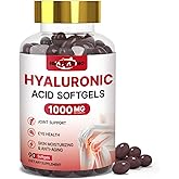 HEALOADING Hyaluronic Acid Supplements 1000mg Softgels: Joint Supplements for Men Hyaluronic Acid for Skin & Joint Hydration Non-GMO and Gluten Free