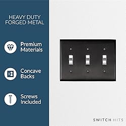 Switch Hits Satin Nickel Black Outlet Wall Plate