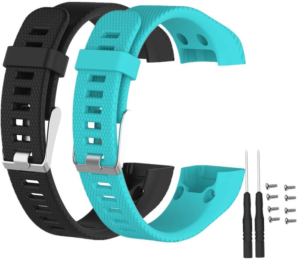 Muovrto Watch Strap for Garmin Approach X40/X10, Silicone Replacement Sport Band Watch Band Strap for Garmin Vivosmart HR Plus