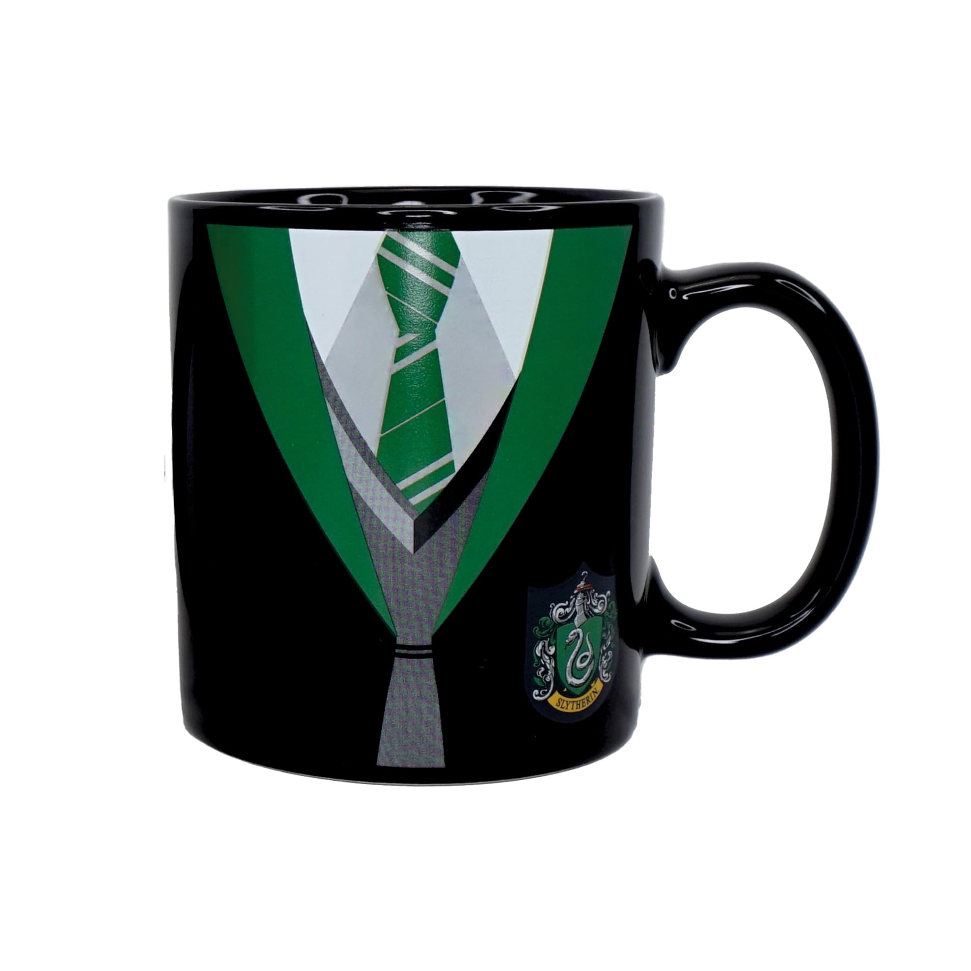 Harry Potter Half Moon Bay Mug | Colour Changing Mug Slytherin Uniform | Coffee Cups and Mugs Gifts for Girls | Novelty Mug & Heat Changing Mugs Merch, Black