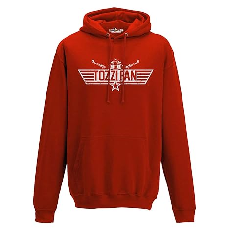 felpa rossa cappuccio