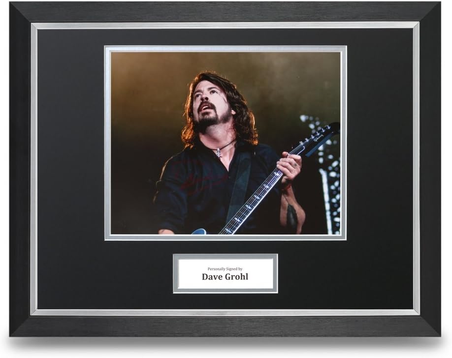 Dave Grohl Signed 16x12 Framed Photo Display Foo Fighters Autograph