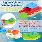 Toyland Colourful Toy Boats Pack of 4 Water Toys for Bath Pool 16x6.5x7 cm view 5