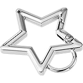 Star Carabiner, Zinc Alloy Heavy Duty Star Shaped Keychain Clip, Carabiner Clip for Camping, Hiking, Fishing