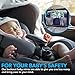 Car Seat Mirror for Backseat - View Infant in Rear Facing Car Seat - Large 360 Adjustable Crystal Clear View - Mounts to Headrest - Travel with Safety - Shatterproof Baby Car Mirror Rascal Ridges