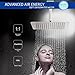 SR SUN RISE 10 Inch Rain Shower Head Brushed Nickel 304 Stainless Steel High Pressure Rainfall Showerhead Ultra Thin Water Saving