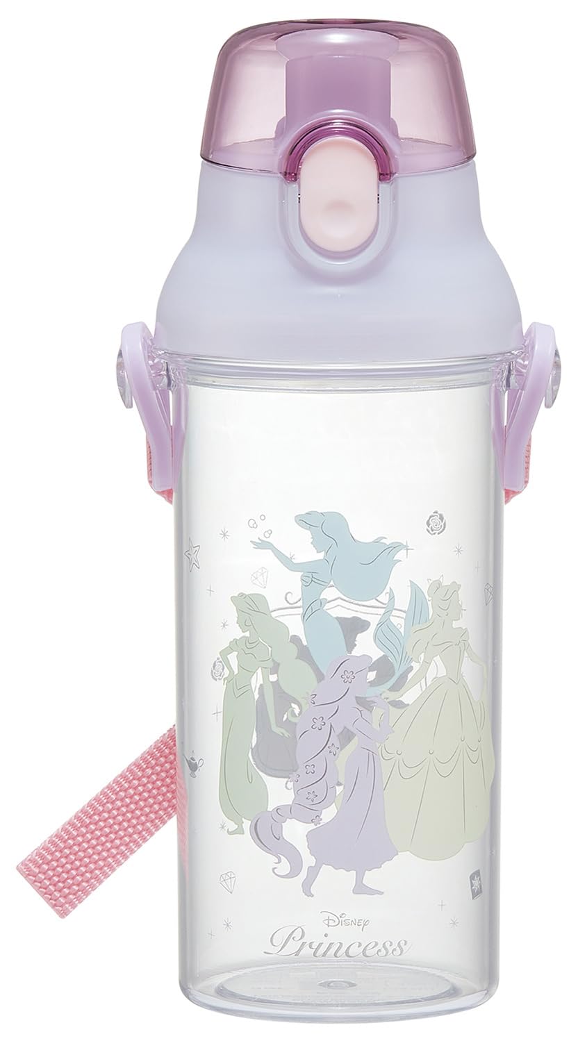 スケーター(Skater) 子供用 クリア 水筒 480ml プラスチック製 クリアボトル 子供用 日本製 ディズニー プリンセス シルエット 女の子 PSB5TR68612商品画像