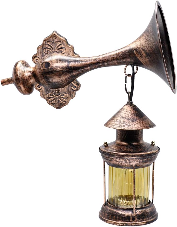 Artpad European Horn Lamp,Retro LED Wall Lamp Vintage Glass Kerosene Lamps Light Fixture,Elegant Art Style Restaurant Home Hall E27 Wall Light