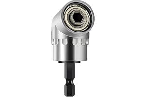 GUYINOYI 105 Degree Right Steel Angle Driver Angle Extension Power Screwdriver Dril with 1/4 Drive Hex Bit Quick Magnetic Drill Bit Angled Bit Power Drill Tool,Multifunction Right Angle Drill
