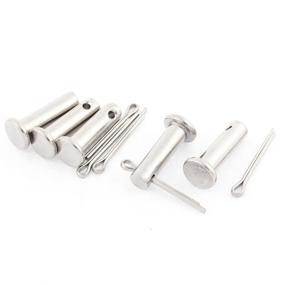 Sourcingmap M6x20mm Flat Head 304 Stainless Steel Clevis Pins 5 Sets