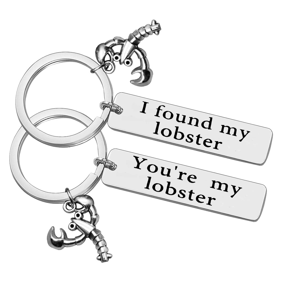 Huwujiu Valentines Day Gifts You're My Lobster I Found My Lobster Keyring Gifts for Couple Boyfriend Girlfriend Husband Wife Friend Christmas Birthday Gift Anniversary Keyring Gifts for Couple — image 1