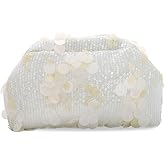 Emprier Clutch Purses for Women Sequin Evening Beaded Clutch Bags with Chain for Wedding Party