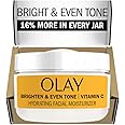 Olay Bright & Even Vitamin C with Lactic Acid Face Moisturizer, 2 oz Lightweight Brightening Face Cream for Uneven Skin Tone, Recyclable Eco Jar Packaging, Value Size