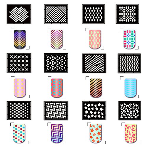 aeropost com nicaragua ejiubas 144 pieces 24 different designs nail vinyls nail stencil sheets easy nail art nail guides nail stickers set 12 sheets