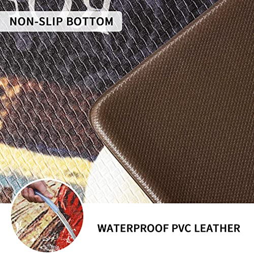 EVERGRACE Kitchen Floor Mat 17 x 30 inch, Coffee Theme AntiFatigue