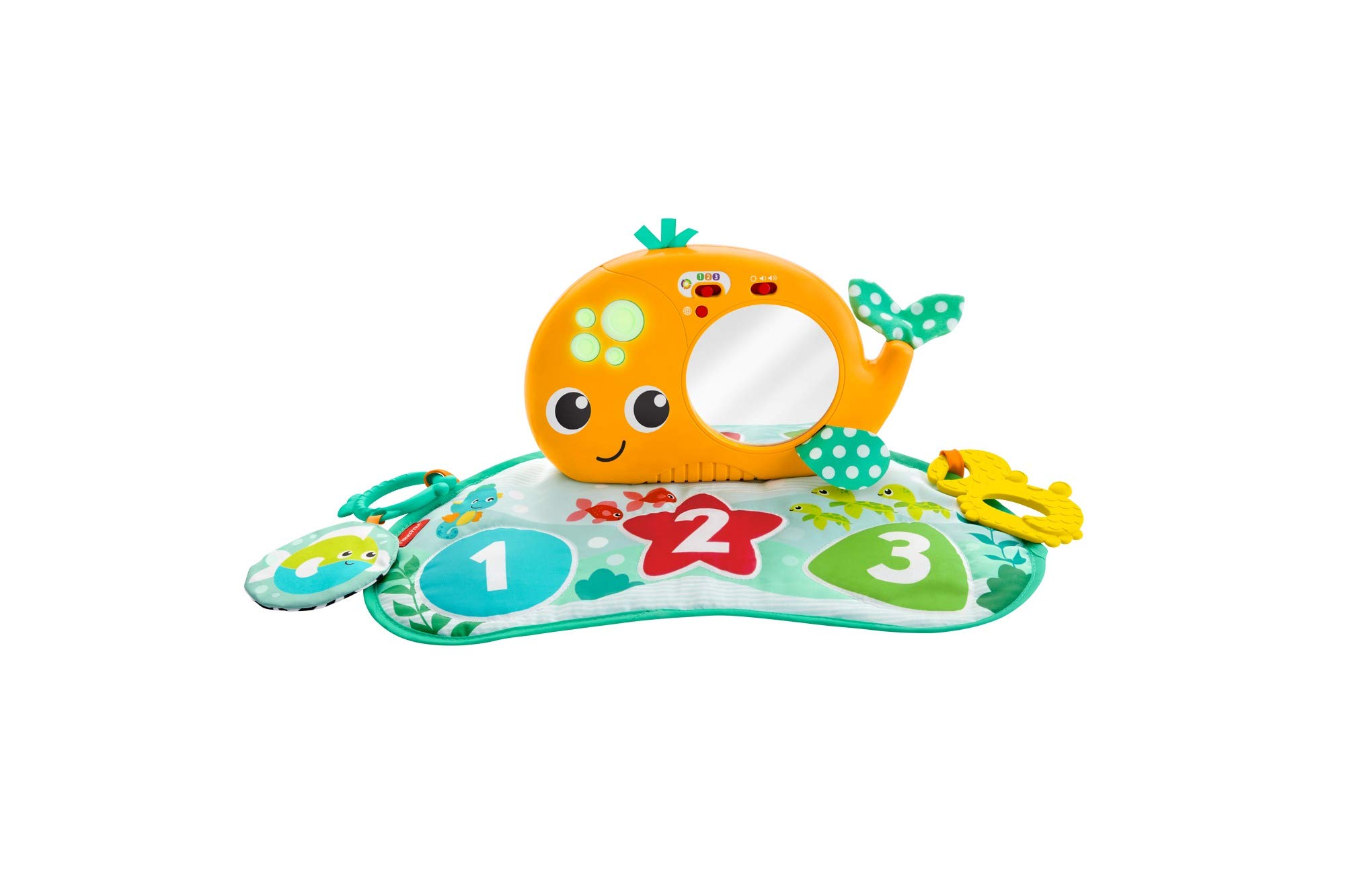 Fisher-Price Press & Learn Activity Whale, Baby Tummy Time Play Mat