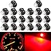 cciyu 20 Pack T4/T4.2 Neo Wedge 2835SMD LED A/C Light Lamp Bulbs (red)