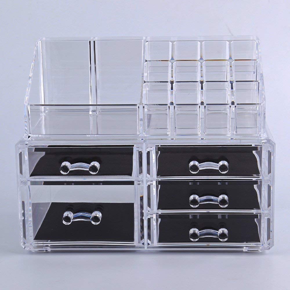 Omanza Acrylic 5 Drawer Cosmetic Makeup Jewellery Storage