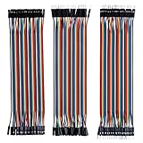 RGBZONE 120pcs Multicolored Dupont Wire 40pin Male to Female, 40pin Male to Male, 40pin Female to Female Breadboard Jumper Wires Ribbon Cables Kit for Arduino and Raspberry Pi