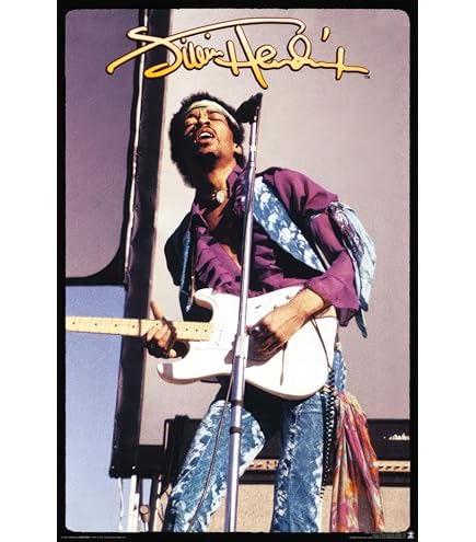 Amazon.com: Posters Forever Jimi Hendrix Poster, Live in Concert