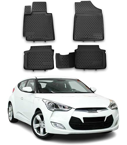 3D MAXpider All-Weather Floor Mats For Honda CR-V - Custom Fit Kagu Rubber, Black, Complete Set