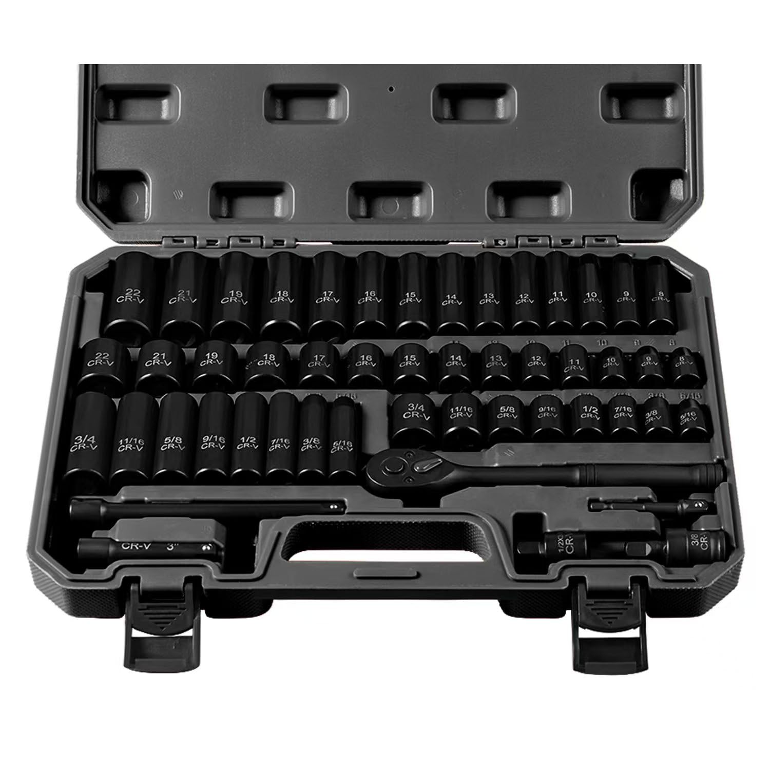 3/8" Drive Impact Socket Set 50-Piece, SAE