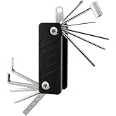 Metallor 12-in-1 Foldable Guitar Multi Adjustment Tool Kit Maintenance Tool | with Wrench, Screwdriver, Ruler for Truss Rod Adjustment, String Height&amp;Changing Repair Tool for Guitar, Bass, Effect Pedals