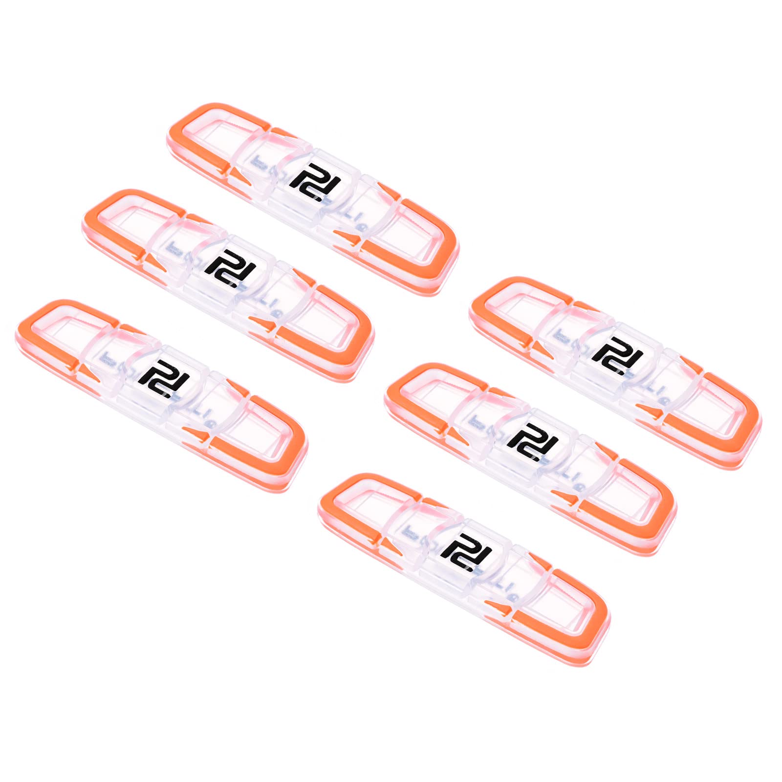 PATIKIL Tennis Racket Vibration Dampener, 6 Pack Soft Silicone Tennis Racquet Shock Absorber String Damping, Orange