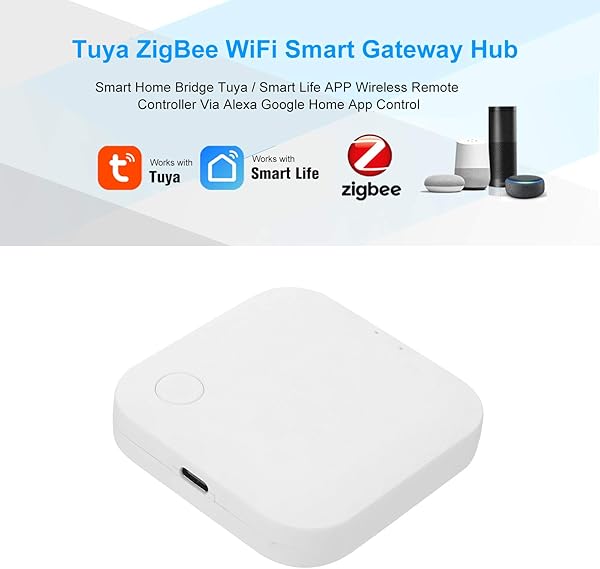 Festnight Tuya ZigBee WiFi Smart Gateway Hub Smart Home Bridge TuyaSmart Life App Controlador Remoto inalmbrico a travs de Alexa Google Home App Control