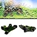 Julyshop Aquarium Rock Cave Decoration with Green Grass for Fish Shrimp Hiding