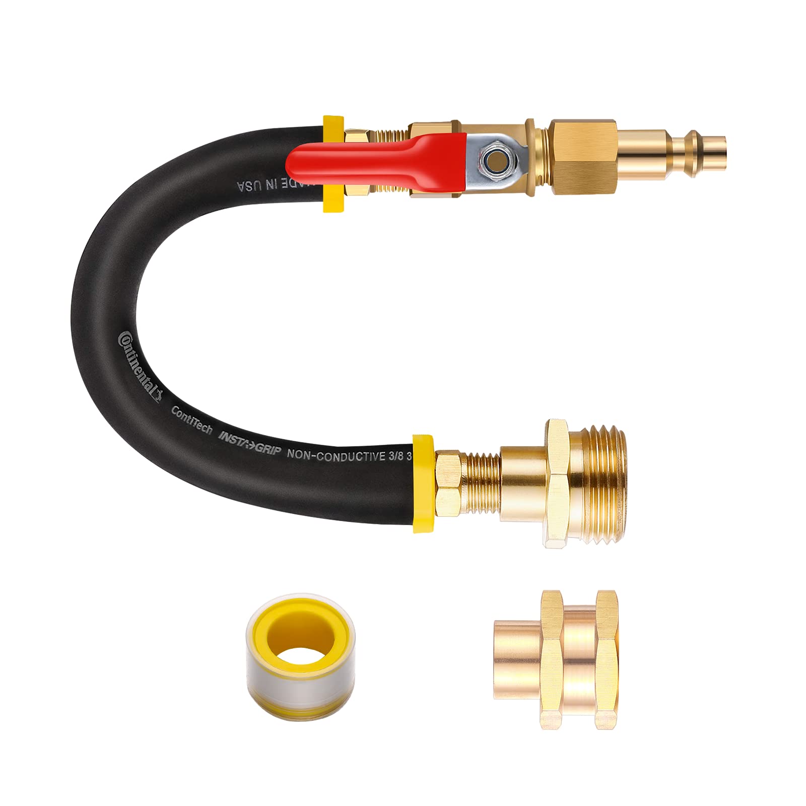 Photo 1 of RV Winterizing kit & Sprinkler Blowout Adapter with shut off valve Air compressor Quick-Connect plug garden hose Water Blow Out Fitting for Winterize Sprinkler Systems, Camper,Motorhome