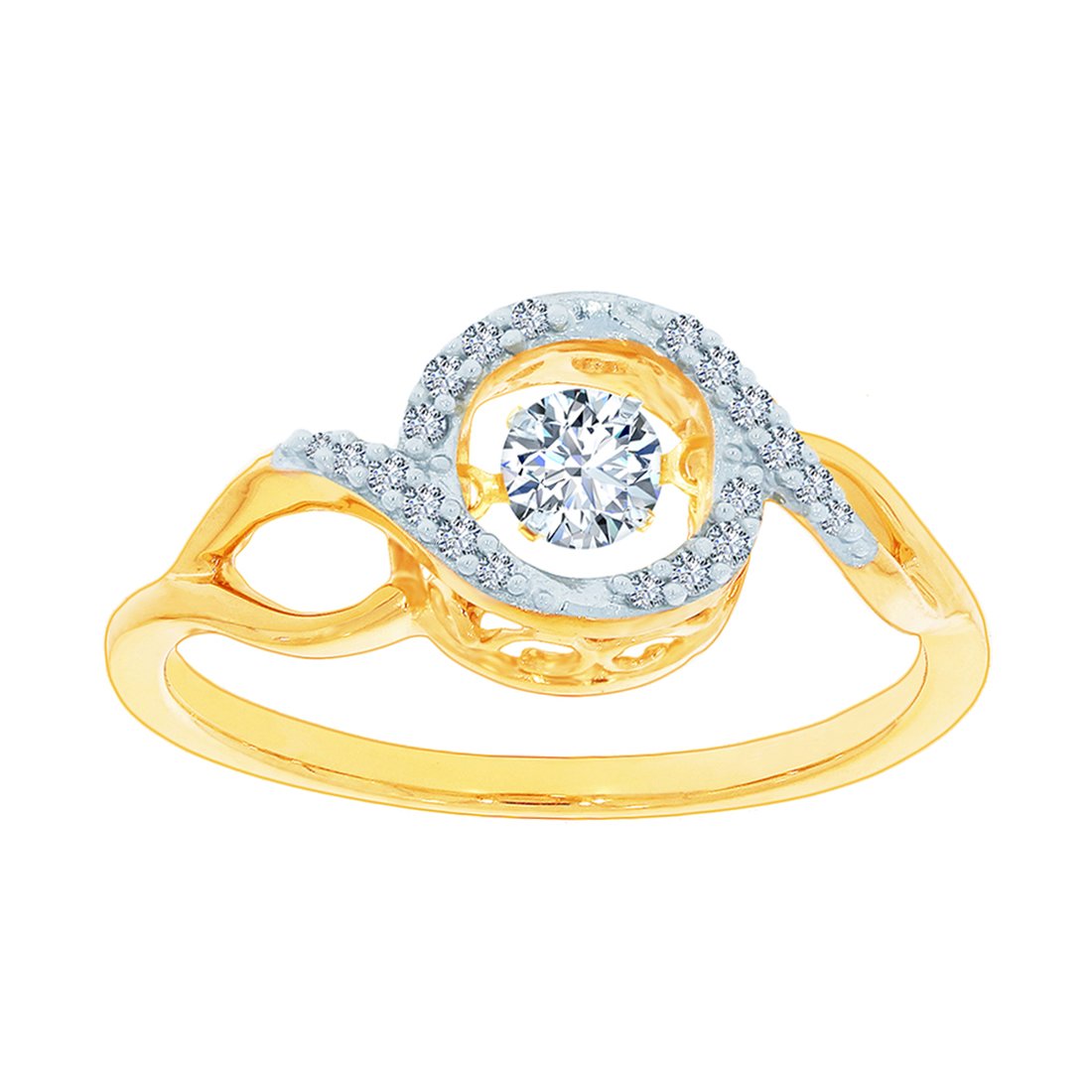 Buy Kalyan Jewellers 18KT Yellow Gold and Diamond Ring for Women at