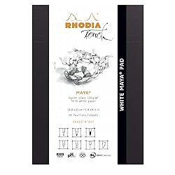 Rhodia Touch White Maya Stapled
