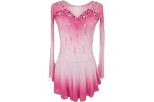 LIUHUO Elegant Blue Figure Skating Dress for Girls and Women - Competition Ice Dance Dress - Skating Clothes