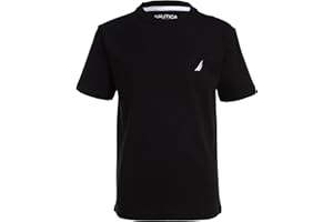 Nautica Boys Short Sleeve Solid Crew Neck T-Shirt, Soft, Comfortable, Relaxed Fit