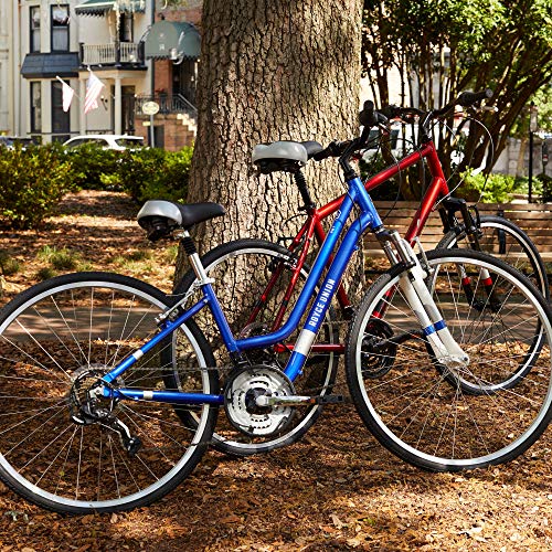700c Royce Union RMY Mens 21-Speed Hybrid Comfort Bike, 19" Aluminum Frame, Metallic Red - Thumbnail 6